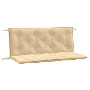 vidaXL hynder til haveb&aelig;nk 2 stk. 120x50x7 cm stof meleret beige