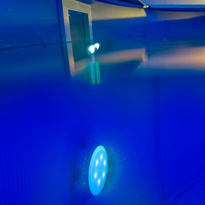 Gre LED-lampe til fritstående pool hvid og blå LEDRC