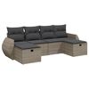 vidaXL sofas&aelig;t til haven 6 dele med hynder polyrattan gr&aring;
