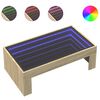vidaXL sofabord med Infinity LED-lys 90x50x30 cm sonoma-eg