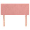 vidaXL sengegavl 100x5x78/88 cm fløjl lyserød