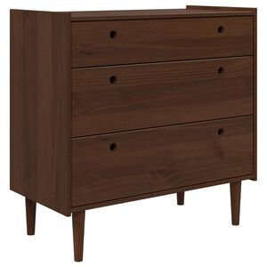 vidaXL Skuffeskab BILBAO M&oslash;rk karamel 90 x 45 x 89 cm