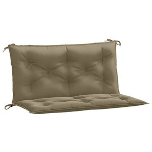vidaXL hynder til haveb&aelig;nk 2 stk. 100x50x7 cm stof meleret gr&aring;brun