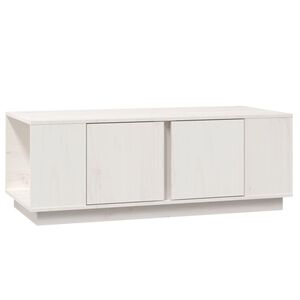 vidaXL sofabord 110x50x40 cm massivt fyrretr&aelig; hvid