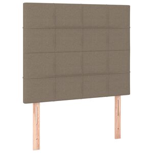 vidaXL sengegavl taupe 80x5x118/128 cm stof