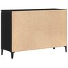 vidaXL Sideboard med skuffe Sort eg 104 x 35 x 70 cm Konstrueret tr&aelig;