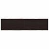 vidaXL bordplade 200x50x(2-4) cm naturlig kant behandlet tr&aelig; m&oslash;rkebrun