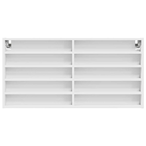 vidaXL vitrineskab 100x8,5x50 cm konstrueret tr&aelig; hvid