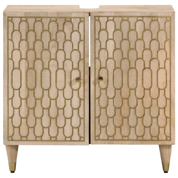 vidaXL underskab til vask 62x33x58 cm massivt mangotr&aelig;