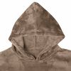 vidaXL T&aelig;ppe-hoodie Camel m Flannel