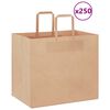 vidaXL papirposer 250 stk. med h&aring;ndtag 32x22x28 cm brun