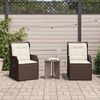 vidaXL Haveb&aelig;nk 2 pcs Brun polyrattan