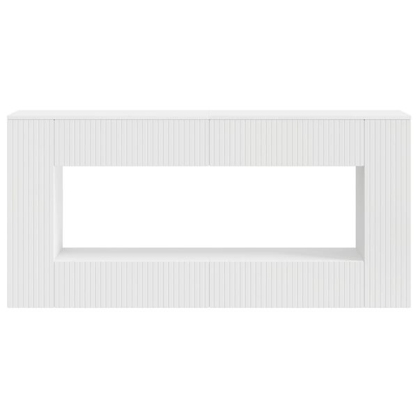 vidaXL Konsolbord Stribet Hvid 155 x 29 x 74 cm Konstrueret tr&aelig;