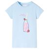 vidaXL T-shirt til b&oslash;rn str. 140 lysebl&aring;