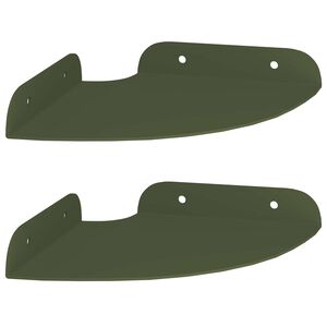 vidaXL Sv&aelig;vende hylde med hylde 2 pcs Oliven gr&oslash;n 15 x 15 x 2 cm