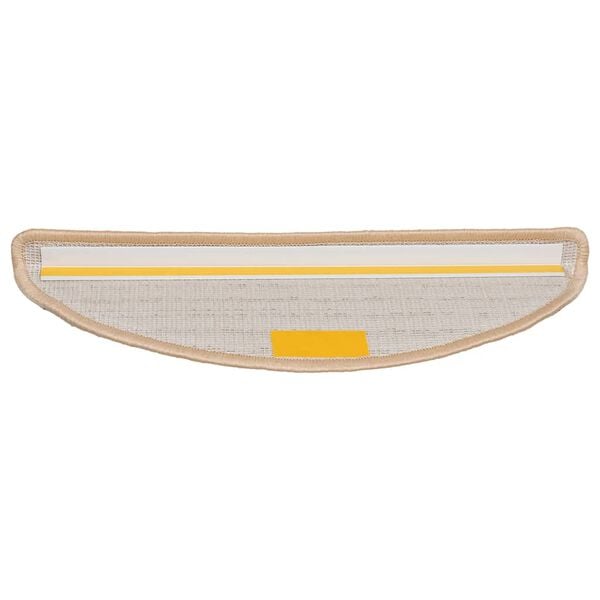 vidaXL trappem&aring;tter 20 stk. 56x17x3 cm cremefarvede halvrund