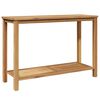vidaXL Konsolbord med opbevaring Brun 110 x 40 x 75 cm Massiv Teaktr&aelig;
