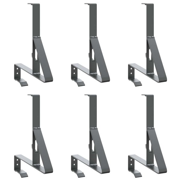 vidaXL Snebeskyttelse St&oslash;tte 6 pcs Antracit 29,5 x 3 x 34,5 cm St&aring;l
