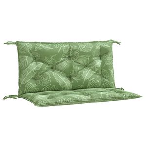vidaXL hynder til haveb&aelig;nk 2 stk 100x50x7 cm stof bladm&oslash;nster