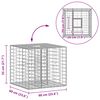 vidaXL Gabion h&oslash;jbed S&oslash;lv 60 x 60 x 55 cm Galvaniseret st&aring;l