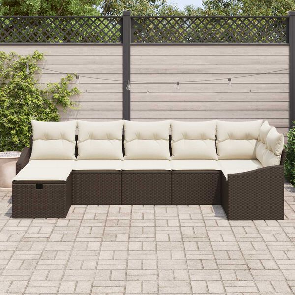 vidaXL Sofa S&aelig;t med pude 8 pcs polyrattan