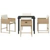 vidaXL Have Spisebordss&aelig;t 5 pcs Beige polyrattan
