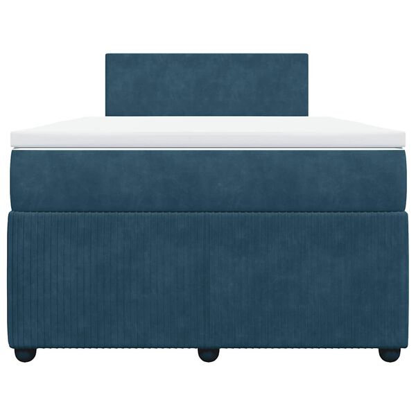 vidaXL kontinentalseng med madras 120x190 cm velour bl&aring;