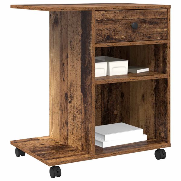 vidaXL Printerstand Gammelt tr&aelig; 60 x 40 x 68.5 cm Konstrueret tr&aelig;