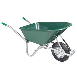 vidaXL trilleb&oslash;r gr&oslash;n 90 L 150 kg galvaniseret st&aring;l og plastik