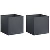 vidaXL Have Blomsterkrukke 2 stk. Antracit 35 x 35 x 35 cm