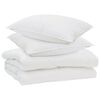 vidaXL Dyne med pude 3 stk. Hvid Mikrofiber