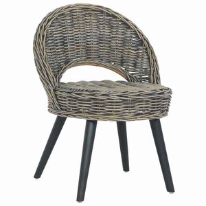 vidaXL l&aelig;nestol kubu-rattan sort