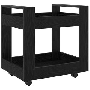 vidaXL Kontortrolley Sort eg 60 x 45 x 60 cm Konstrueret tr&aelig;