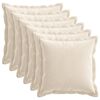 vidaXL Pudebetr&aelig;k 6 stk. HOUTEN Cremefarvet 35 x 35 cm Chenille Stof