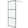 vidaXL brusev&aelig;g 80x195 cm matteret sikkerhedsglas sort