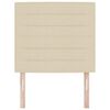vidaXL LED sengegavl med LED -strimmellys Creme 100 cm Polyester