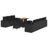 vidaXL Havesofa S&aelig;t 10 stk. 9-Antal s&aelig;der Sort Poly Rattan