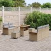 vidaXL Havesofa S&aelig;t 8 pcs Beige polyrattan