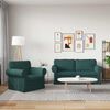 vidaXL Sofa 2 pcs M&oslash;rkegr&oslash;n 175 x 82 x 80 cm Stof