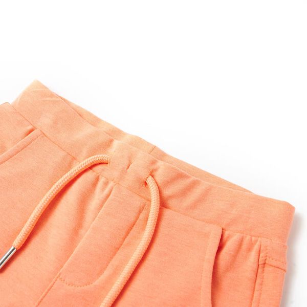 Shorts til børn str. 140 med snøre neon-orange