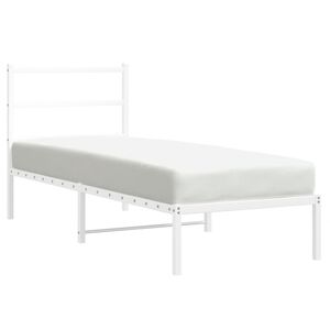 vidaXL sengeramme uden madras med hovedg&aelig;rde 75x190 cm hvid