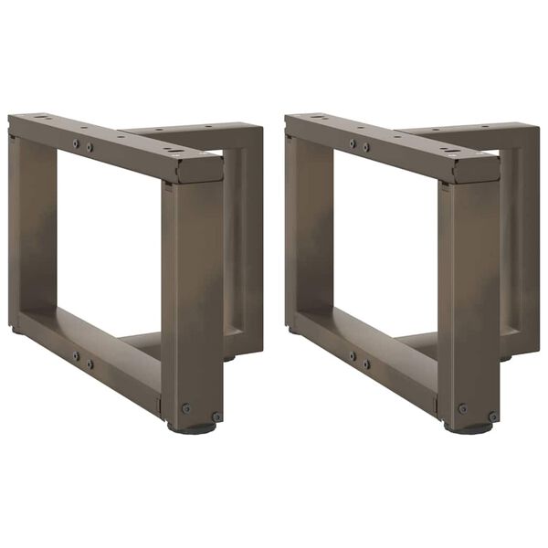 vidaXL sofabordsben T-formet 2 stk. sort 40x25x(30-31) cm st&aring;l