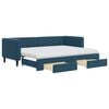 vidaXL daybed med udtr&aelig;k og skuffer 80x200 cm stof bl&aring;