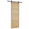 vidaXL Skyded&oslash;r Naturfarvet 83 x 232 cm Massivt fyrretr&aelig;