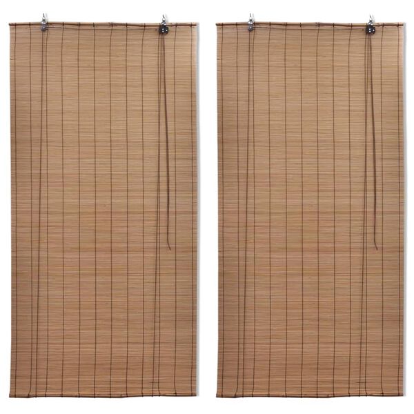 vidaXL rullegardiner 2 stk. 150x220 cm bambus brun