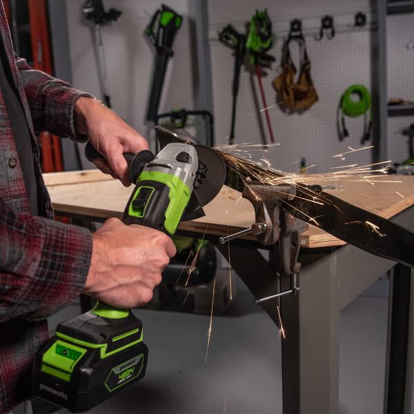 Greenworks vinkelsliber b&oslash;rstel&oslash;s 24 V