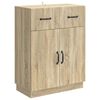 vidaXL Sideboard Sonoma-eg 66 x 34,5 x 87 cm Konstrueret tr&aelig;
