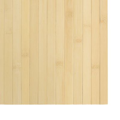vidaXL gulvtæppe 70x500 cm rektangulær bambus lys naturfarvet
