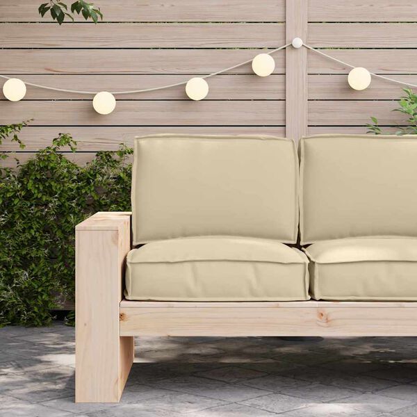 vidaXL Palle Pudes&aelig;t 2 pcs Beige Oxford stof