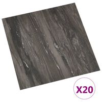 vidaXL selvklæbende gulvbrædder 20 stk. 1,86 m² PVC mørkegrå